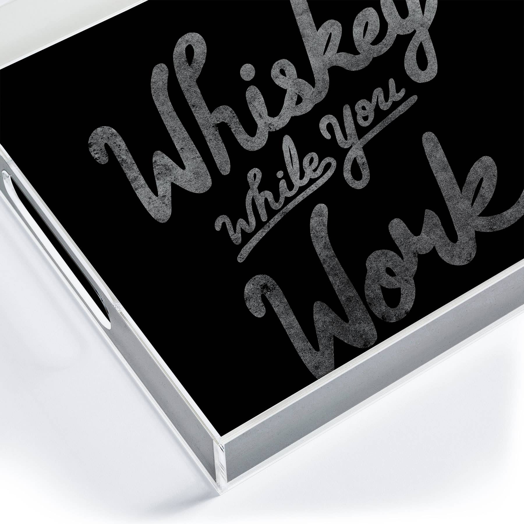 Deny Designs - Wholesale Decorative Tray - Nick Quintero Whiskey While You Work Acrylic Tray3