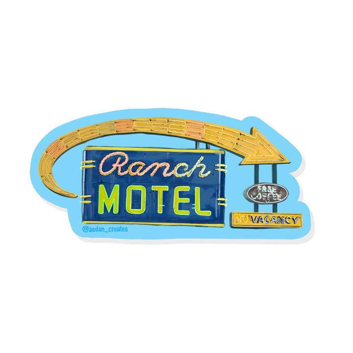 Ranch Motel Sticker for wholesale by Aedan Creates