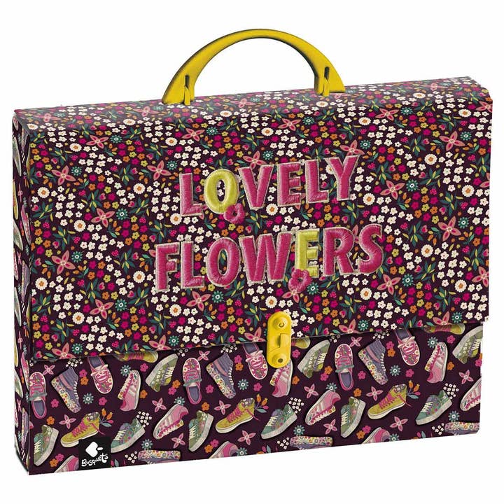 cardboard briefcase LOVELY FLOWERS by BUSQUETS for wholesale by Busquets