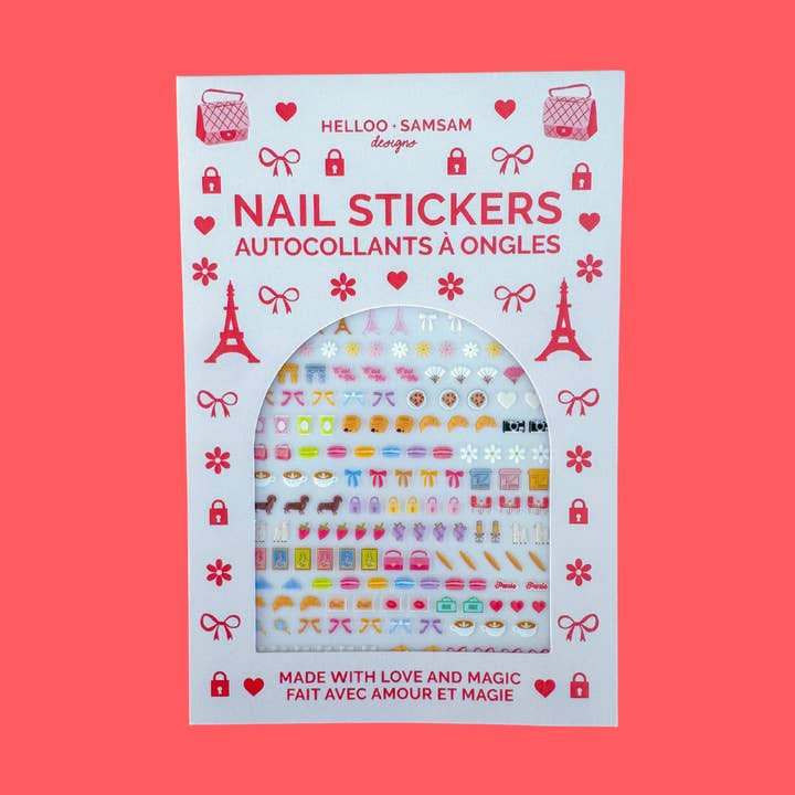 Paris Nail Stickers for wholesale by Helloo SamSam Designs