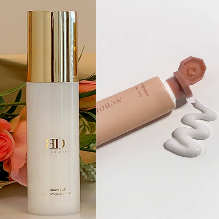 Glashudskraft!!!!! Glow Set = Åsnemjölkskollagenkräm + Mjölkampullmistset för wholesale av Nuvea