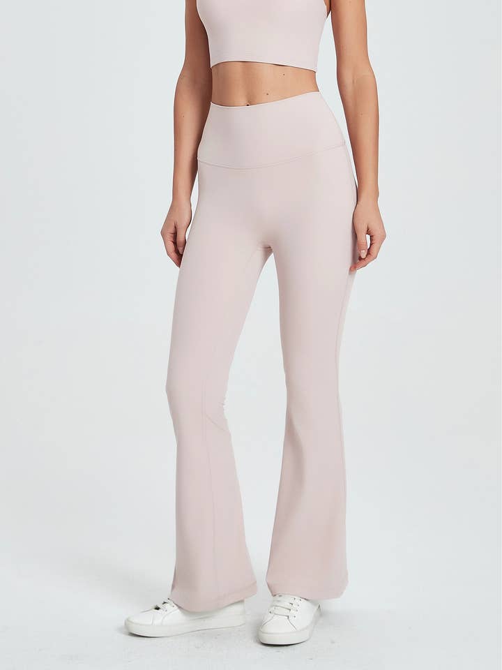 91thelabel - Vente Pantalon de sport – femme - Pantalon de yoga taille haute évasé sculptant Athena11