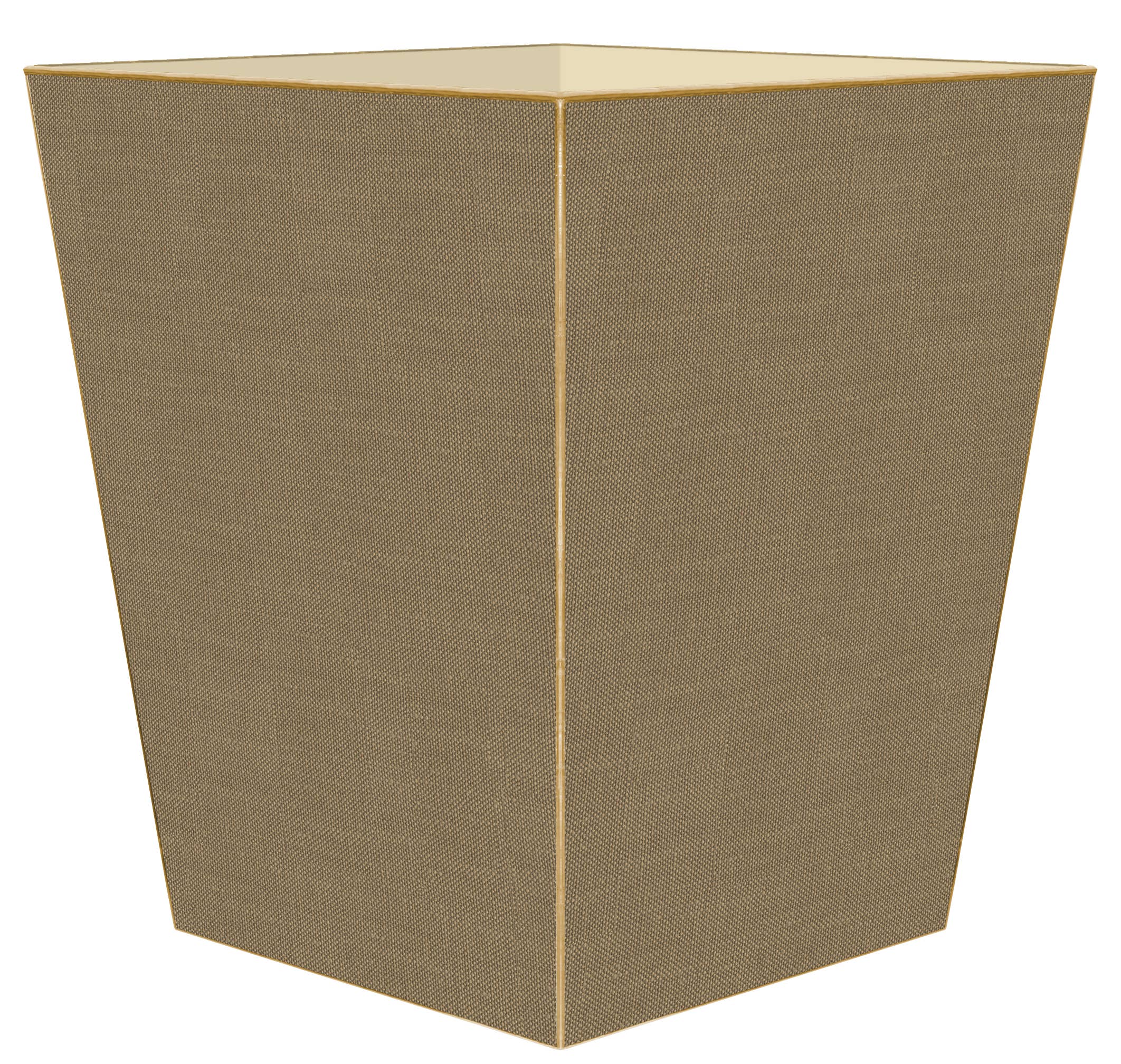 Marye-Kelley - Wholesale Trashcan/Trash Bin - WB8403 - Taupe Linen Wastepaper Basket1