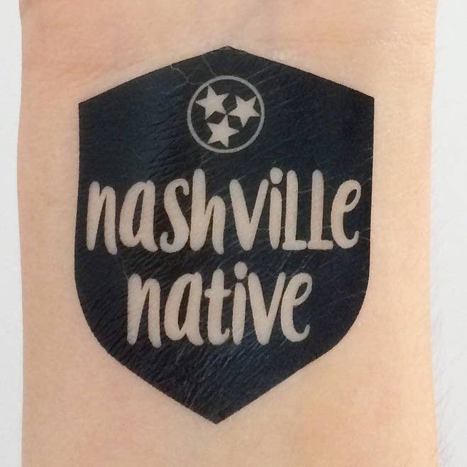 NASHVILLE NATIVE TEMPORARY TATTOOS for wholesale by Love & Lion