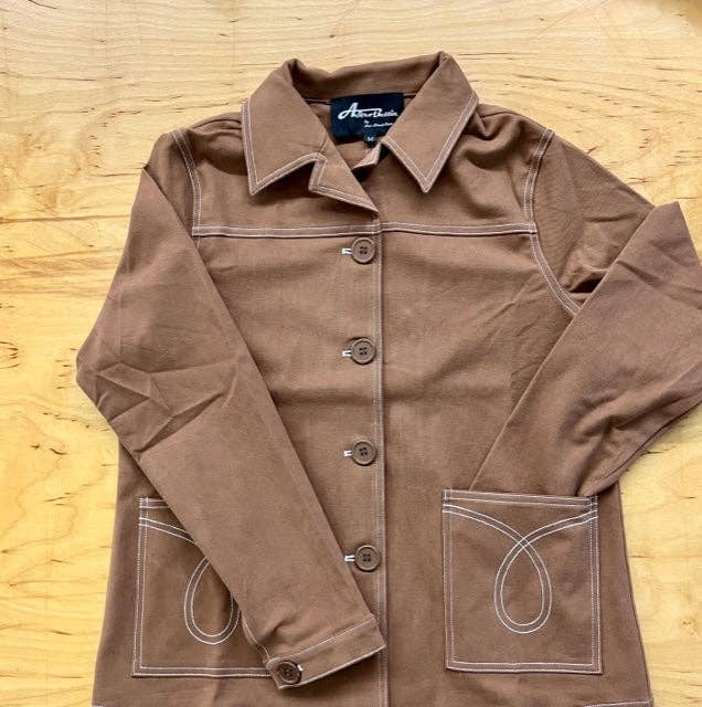 Astro Bettie - Wholesale Spijkerjack/spijkerjas - Dames - Jeansjack met Midge Button Down - Bruin1