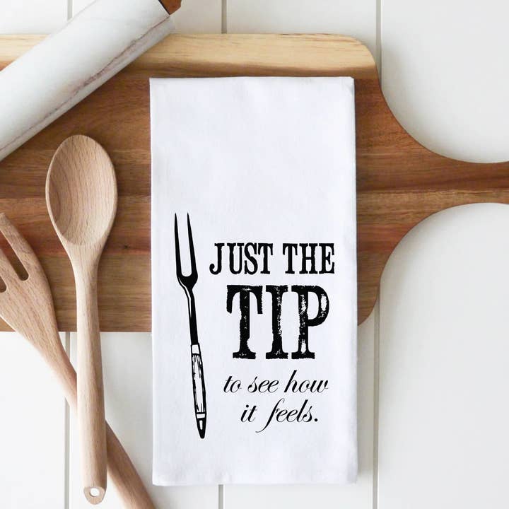 Twisted Wares - Wholesale Tea Towel - Just The Tip Superior Cotton Towel2