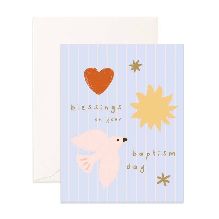 Fox & Fallow - Wholesale Everyday greeting card - Blessings Baptism Greeting Card