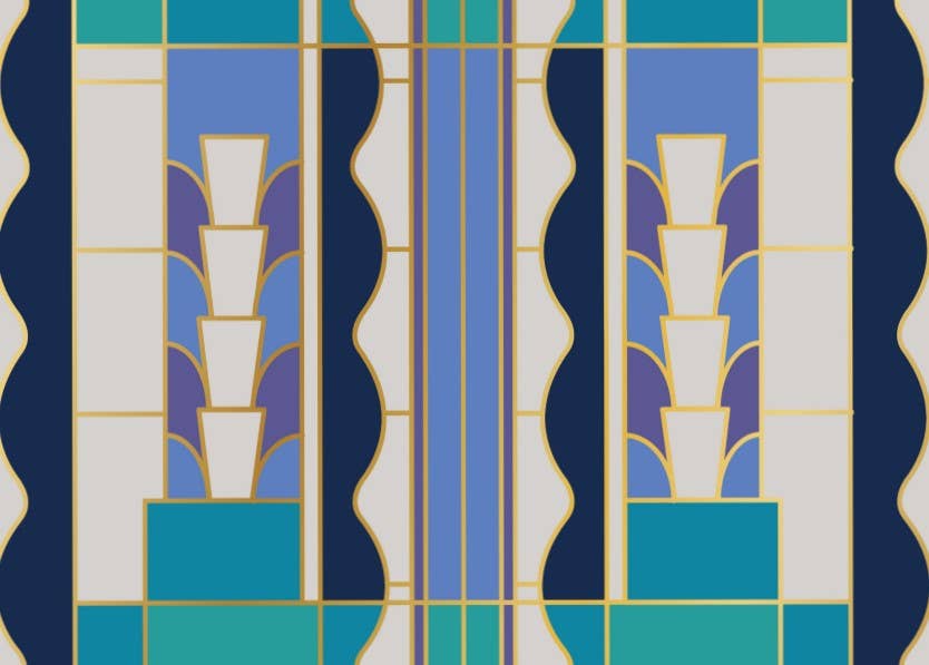 iconsUSA - Wholesale Stationery/Notecard Set - Art Deco Building Motifs Notecards 7