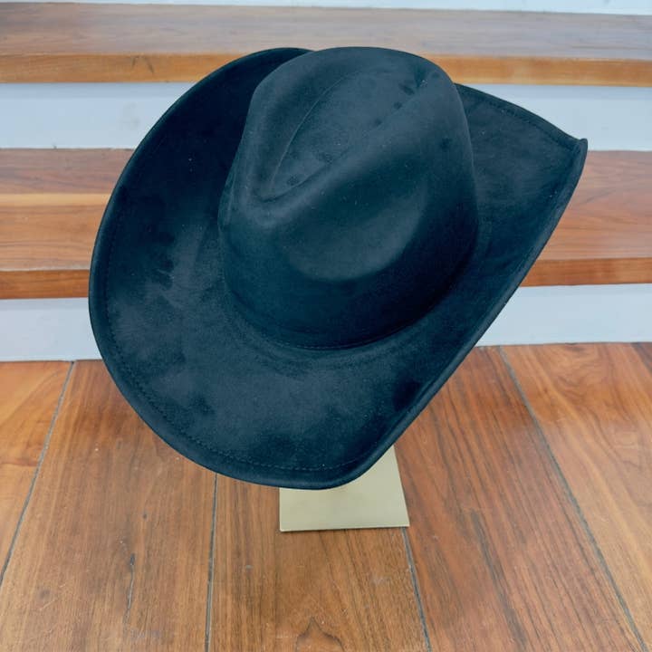 Queens INC - Wholesale Cowboy Hat - Women's - VEGAN SUEDE COWBOY HAT