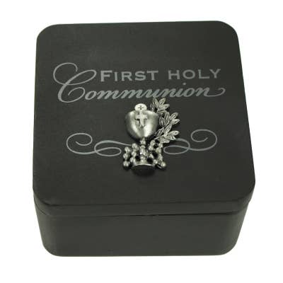 Abbey + CA Gift - Wholesale Keepsake Box - Kids & Baby - Communion Black Keepsake Box5
