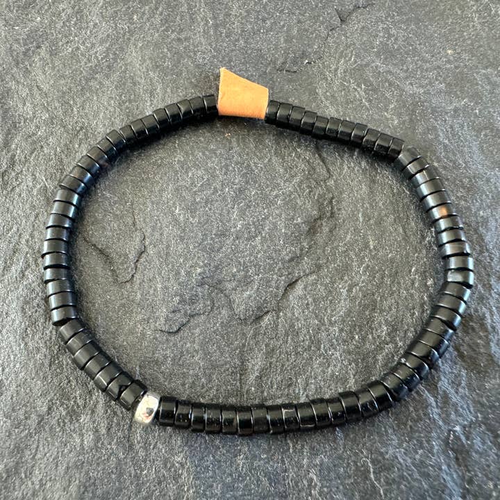 Black Onyx Beaded Bracelet for wholesale by NAIMAZ