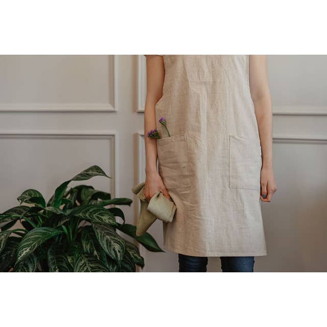 Bluebird Aprons - Wholesale Apron - Adult Pinafore Linen Apron6