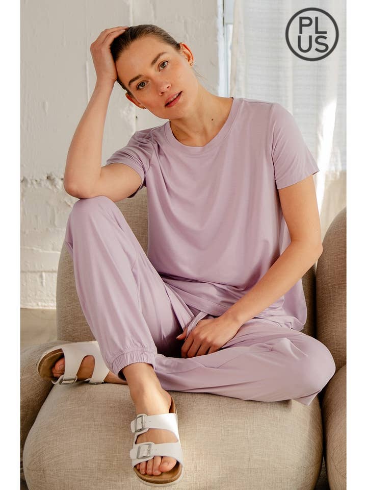 PLUS SIZE VISCOSE MODAL JOGGER PANT for wholesale by Rae Mode