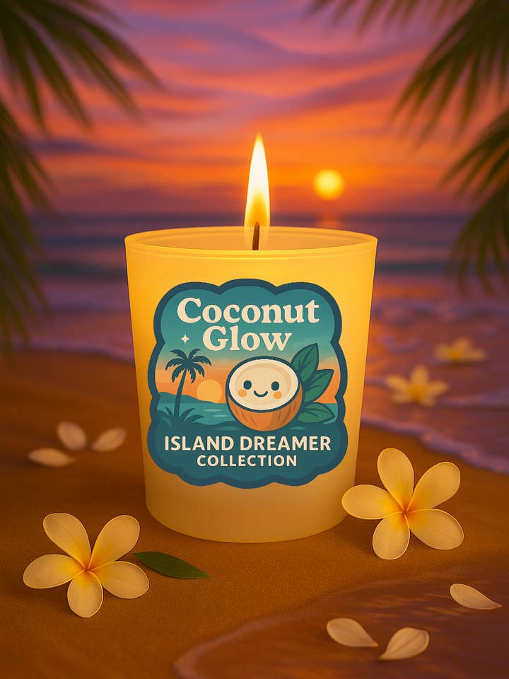 Bougie Éclat de Noix de Coco pour la vente par Ohanale