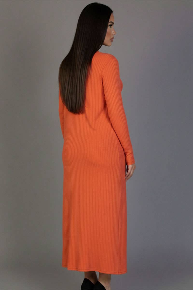 CAPELLA APPAREL - Wholesale Dress - Women's - Ribbed Cardigan & Cami Midi Bodycon Dress26