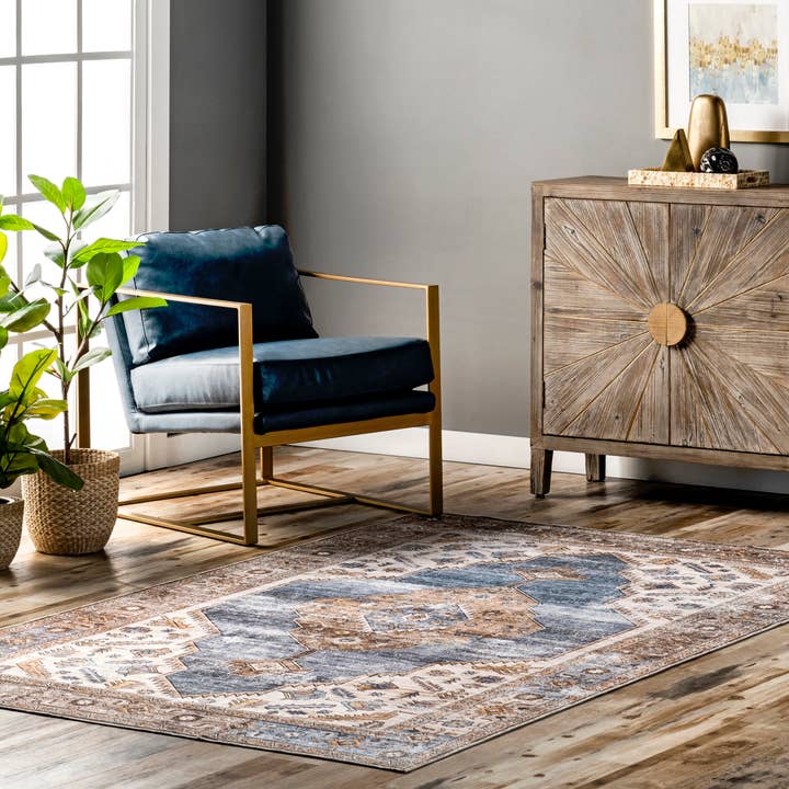 nuLOOM - Wholesale Area Rug - Gracie Machine Washable Distressed Medallion Area Rug