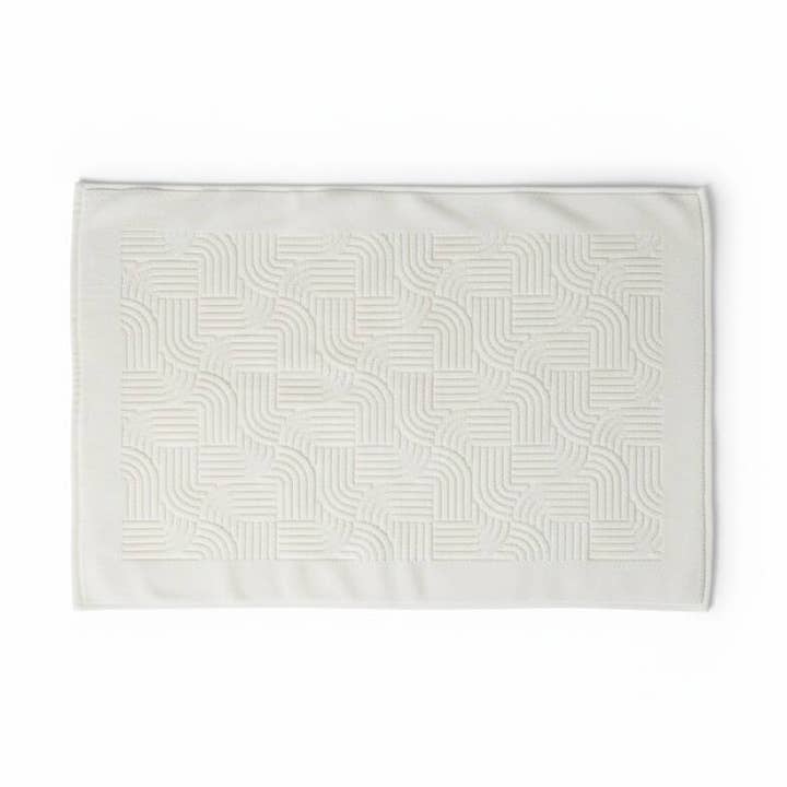 Tapete de Banho Geométrico Nevoeiro da Manhã – Algodão Turco de Secagem Rápida por atacado de Pine & Palm Home