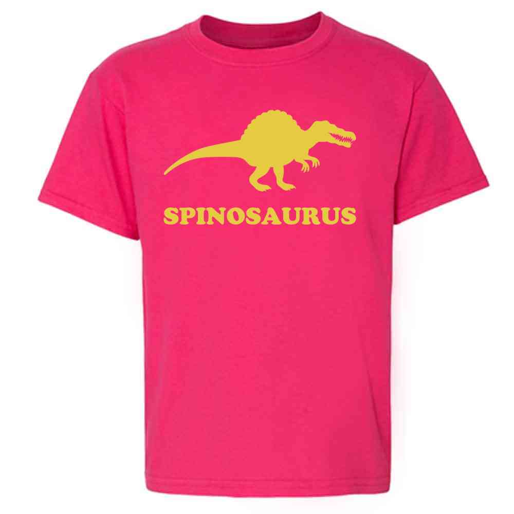 Pop Threads - Wholesale T-shirt met zeefdruk - Kinderen - Spinosaurus Retro Dinosaurus Jura Krijt Kinderen8