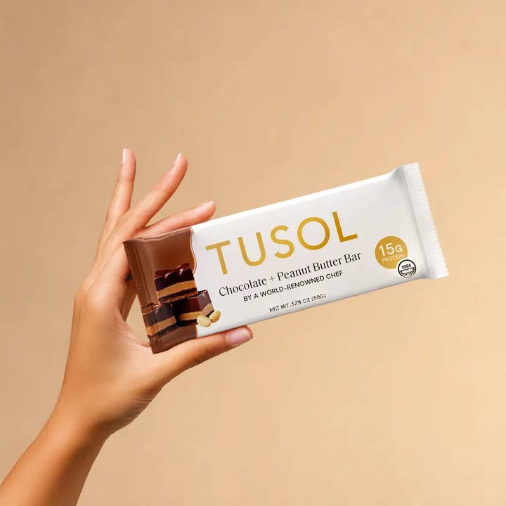 TUSOL Wellness – Großhandel Snack-Riegel – Bio-Schokolade + Erdnussbutter-Proteinriegel (8 Stk)1