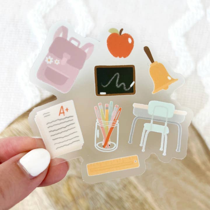 Elyse Breanne Design - Wholesale Sticker - Clear Teacher Illustrations Sticker 3x3 in.0