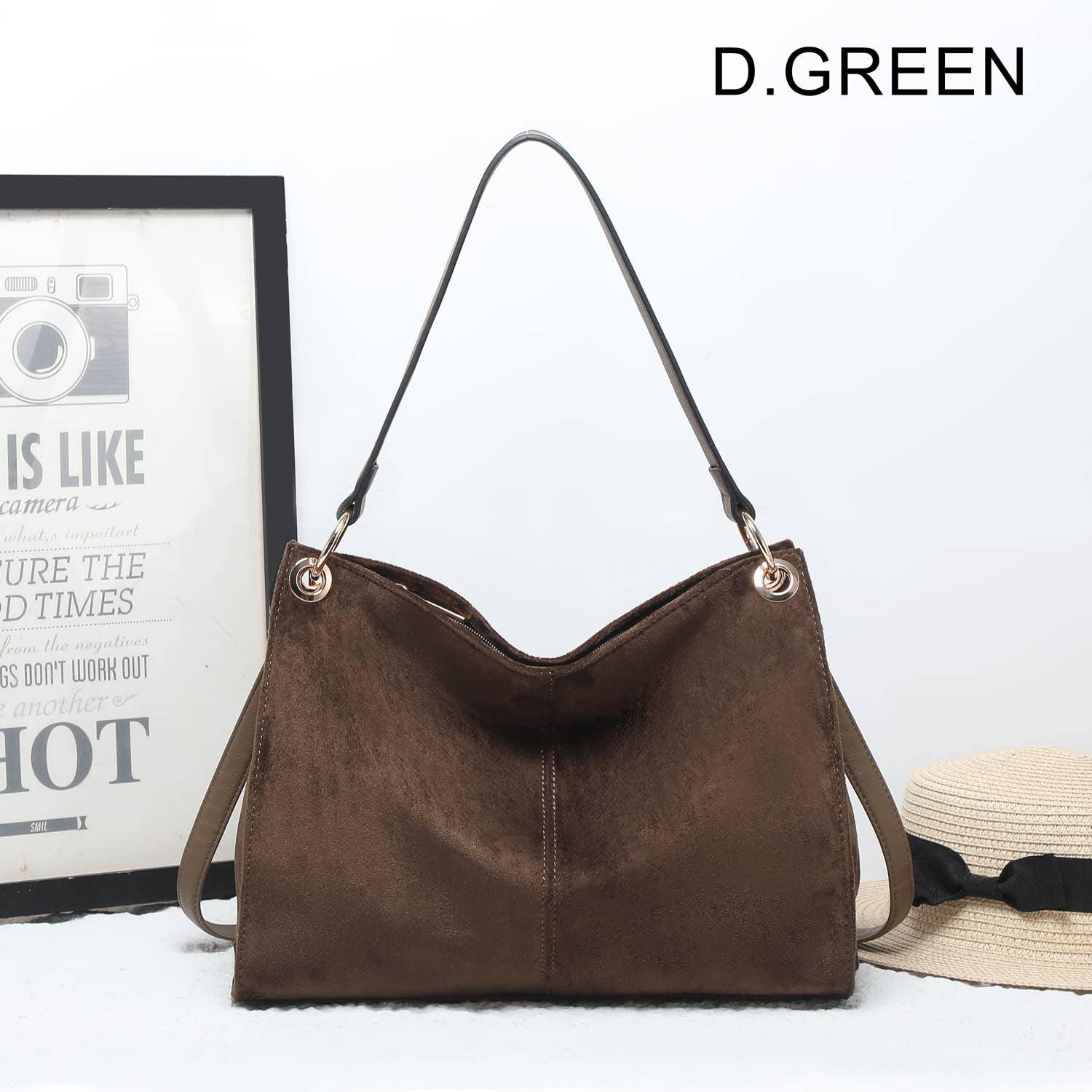 House of Milano – wholesale Shoulder bag – women's – 25453 Vegan Suede Slouch Bag2