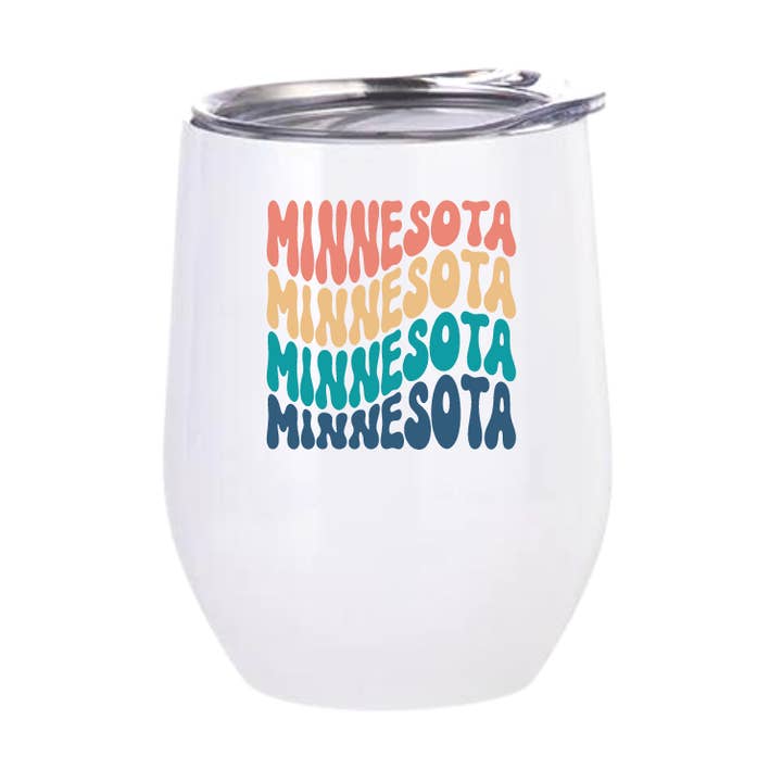 Bicchiere da vino | Groovy Minnesota per la vendita all'ingrosso da parte di Creative Compass