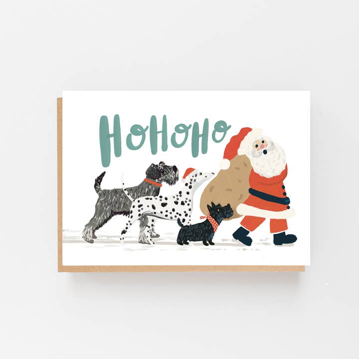 Lomond Paper Co – wholesale Christmas card – Ho Ho Ho Christmas Card Set of 8 Cards Boxed1