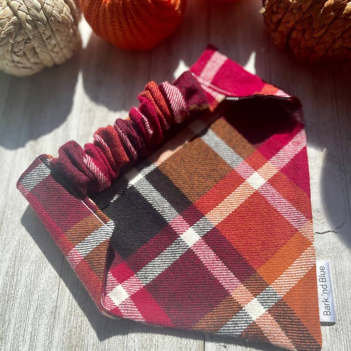 Bark ‘nd Blue - Wholesale Pet Bandana - Dog - Sweater Weather Fall Scrunchie Bandana