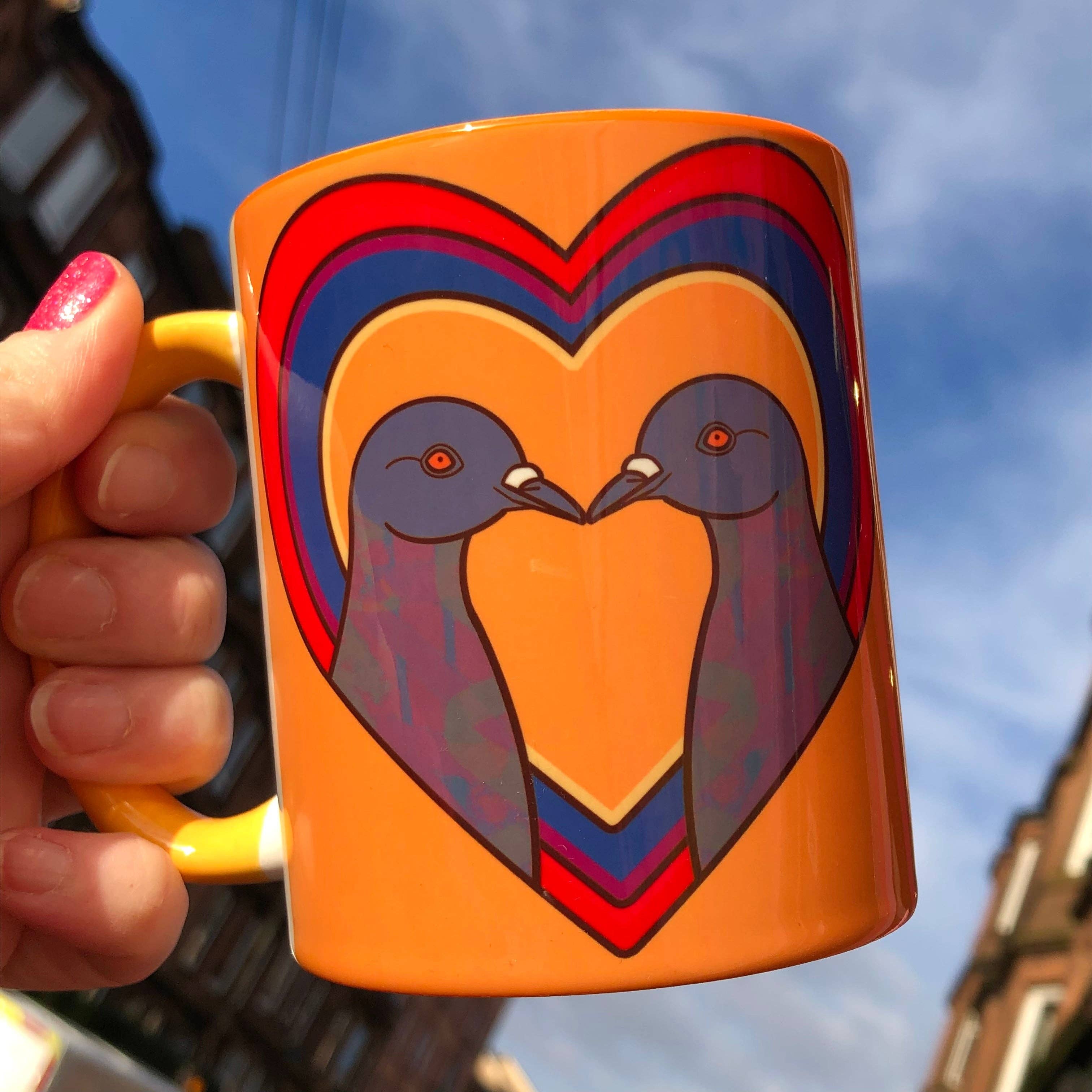 PaintsPylons - Wholesale Coffee Mug - Pigeon Love Mug - Case of 21