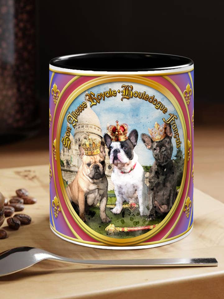 FRENCH BULLDOG Mug - "His Royal Highness" Collection for wholesale by Miss Iz