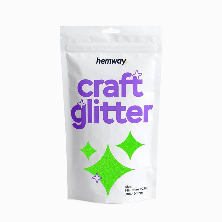 Craft Glitter Fluorescent Green 100g for wholesale by Hemway