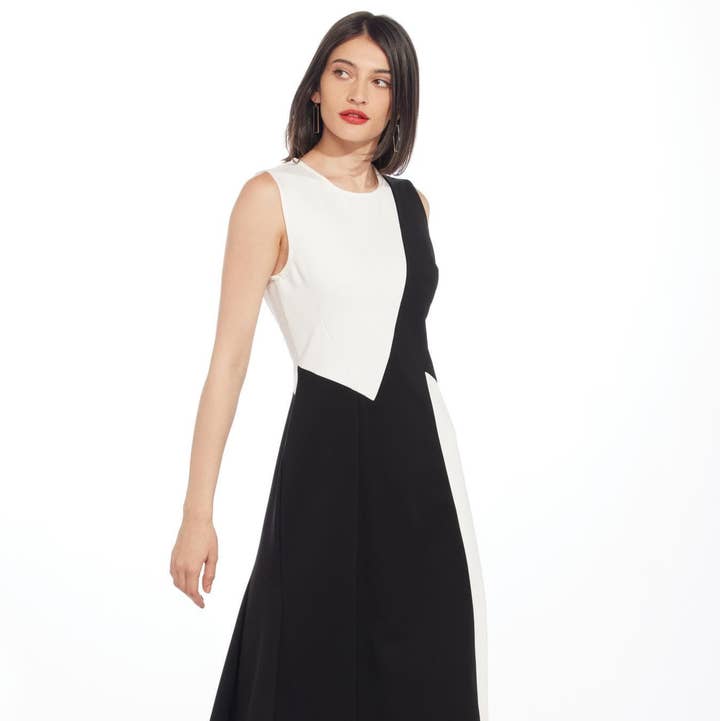 Eva Franco - Wholesale Dress - Women's - Zen Dress - Black and White0
