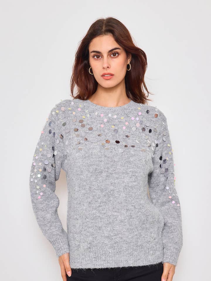 KY CREATION PARIS - Vendita all'ingrosso Maglione tricot - Donna - Maglione con paillettes