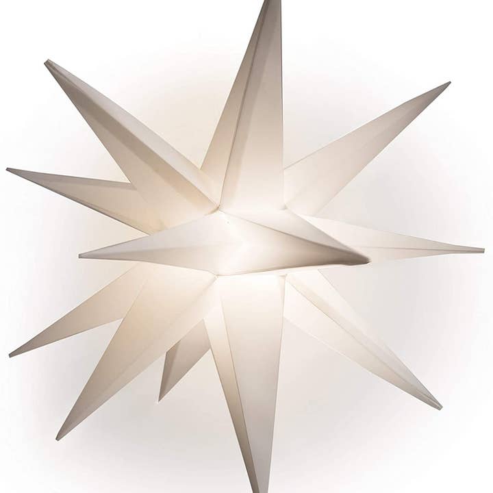 Elf Logic - Vendita all'ingrosso Puntali per albero di Natale - Topper per albero a stella morava da 30,5 cm, modello 2020, nessun montaggio richiesto. Bellissimo topper per albero di Natale con stelle di Natale illuminate in 3D (pieghevole da 30,5 cm, LED)