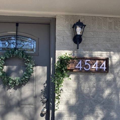 Modern Address Sign with Planter, Personalized Address Plaque, Large House Numbers, Contemporary Address Numbers, Housewarming Gift for wholesale by Liberty Trade Corp