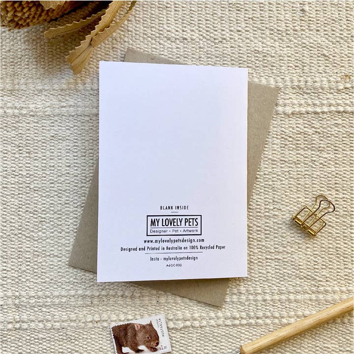 My Lovely Pets Design - Vente Cartes d'anniversaire - Cartes de joyeux anniversaire Carlin avec ballon2