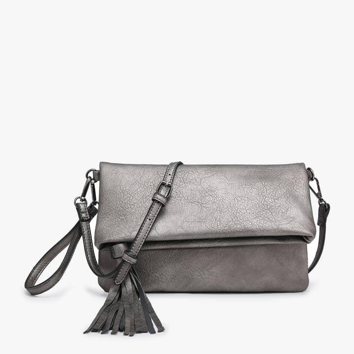 Jen & Co. - Wholesale Crossbody Bag - Women's - M1772 Austin Flapover Tassel Crossbody Clutch