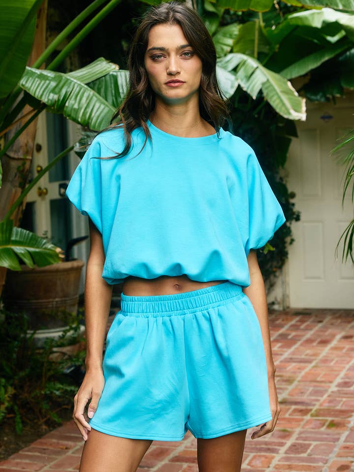 BUCKETLIST INC - Wholesale Shorts - Women's - P5468A Scuba Elastic Waist Banded Solid Shorts26