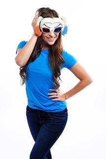 H2W dba Sun-Staches - Wholesale Sunglasses - Unisex - Officially Licensed Harley Quinn Hair Mask Sun Staches1