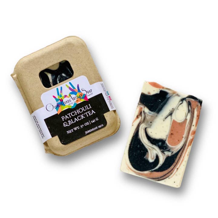 Patchouli & Black Tea Bar Soap for wholesale by Gifted Hands Artisan Soap