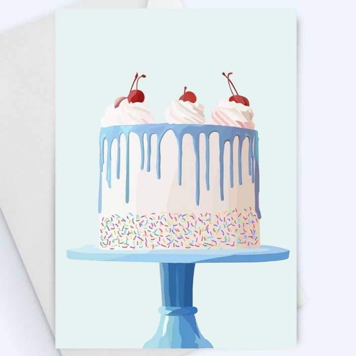 Birthday Cake Card - Erin Drazdzinski for wholesale by CardCraft
