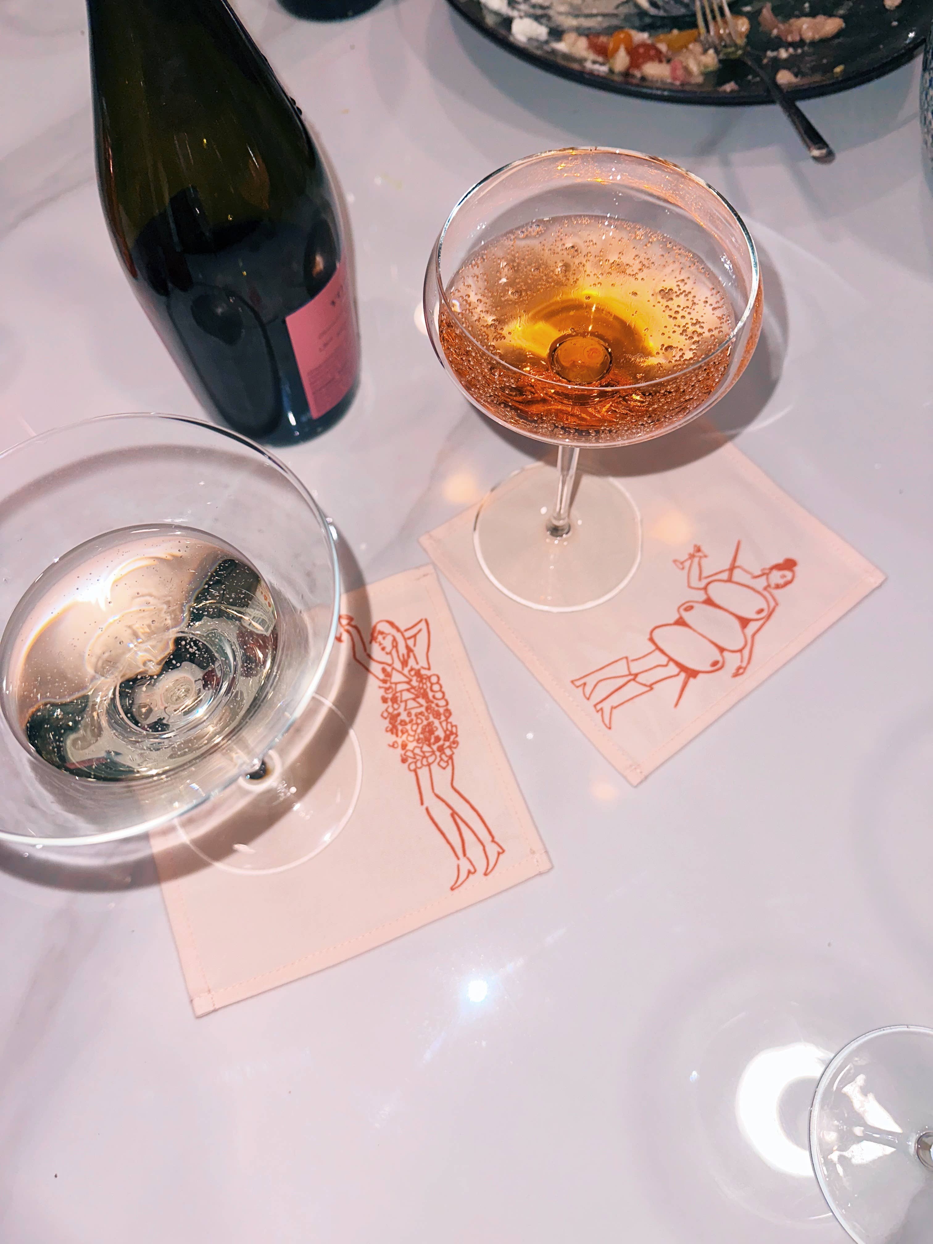 Julie Peach - Wholesale Dinner & Cloth Napkin - Phthalo Ruth x Julie Peach - Dinner Girls Cocktail Napkins1