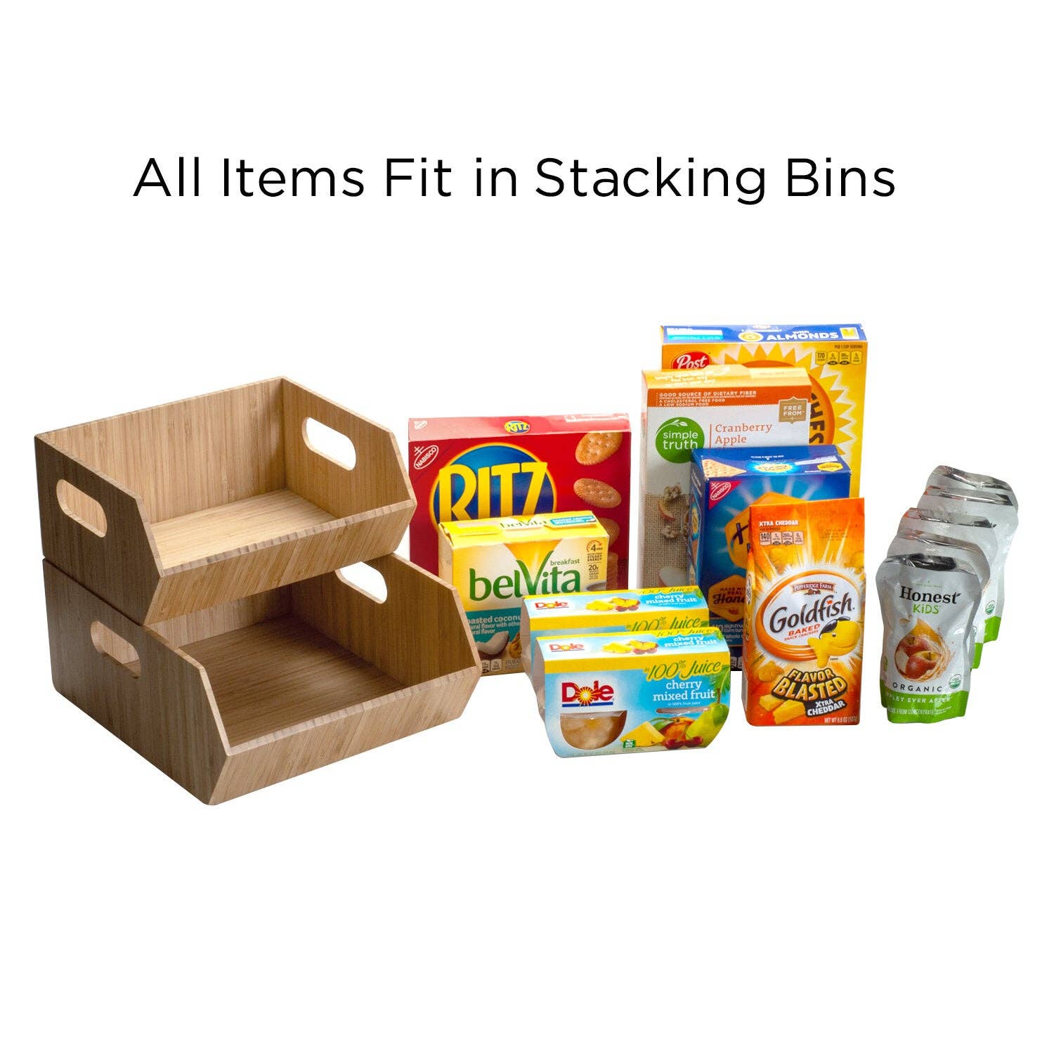 MobileVision - Wholesale Kitchen Storage/Organizer - Bamboo XL Storage Bins 2 PC Set3