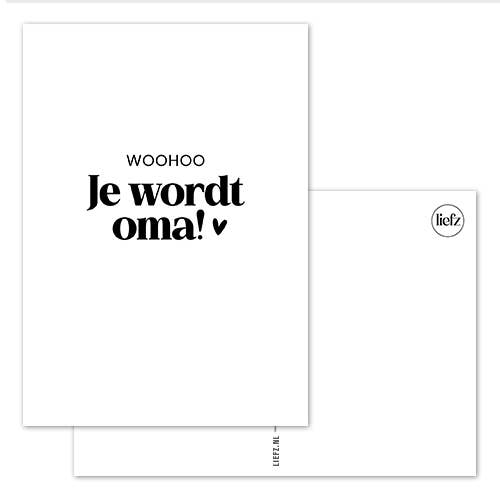 Liefz - Venta al por mayor Tarjetas de bebé - Tarjeta | ¡Woohoo, vas a ser abuela!