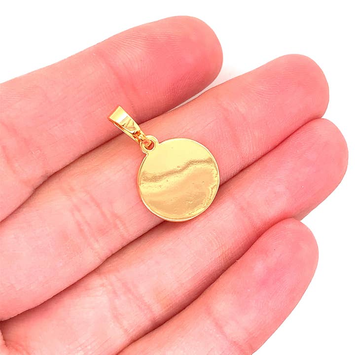 The Bead Bazaar - Wholesale Individual Charm/Pendant - 18K Gold Filled Small Our Father Prayer Charm, Padre Nuestro
