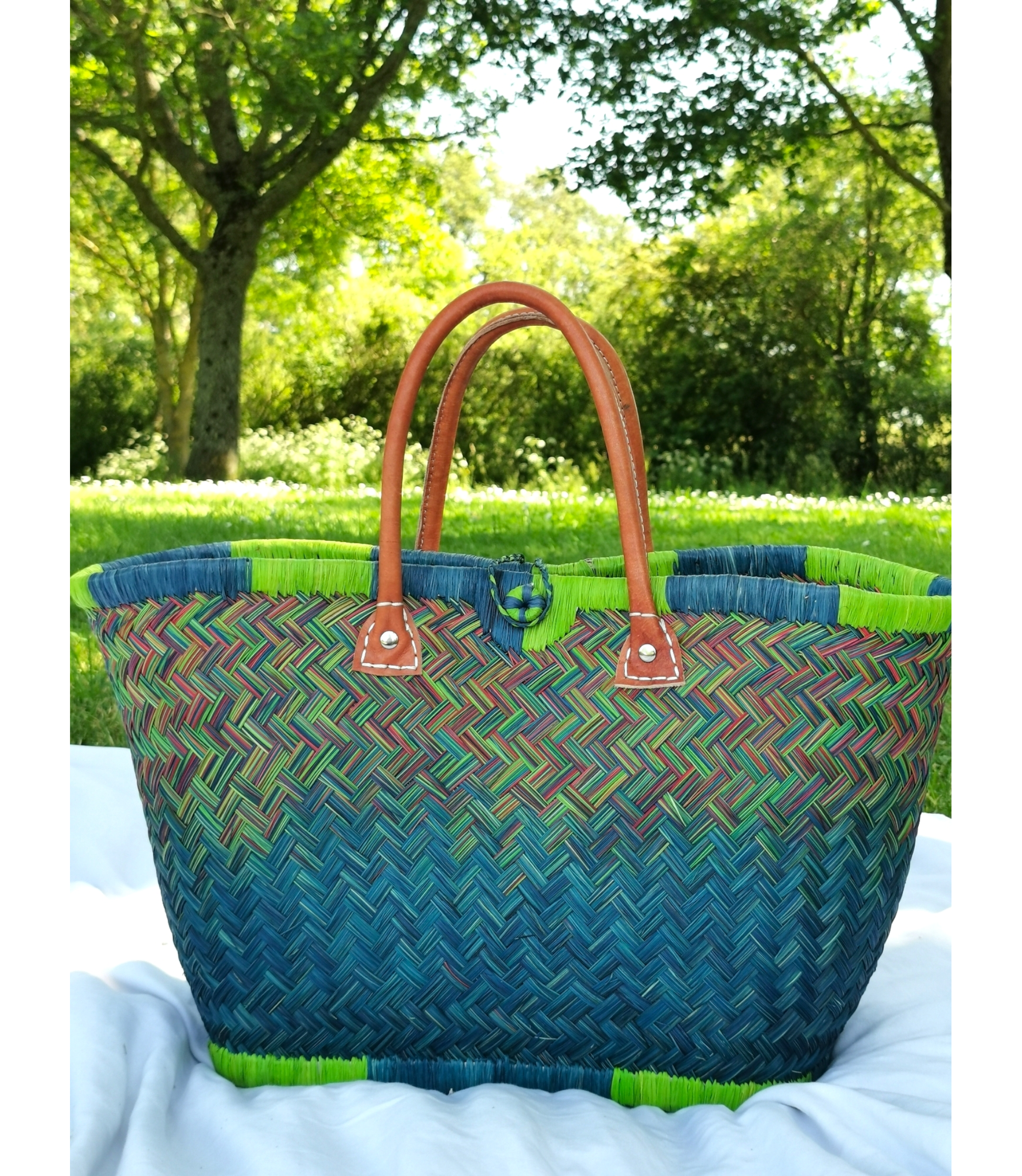 Nature et Fibre - Wholesale Grocery/Shopping Bag - Large basket, woven straw tote, large shopping bag2