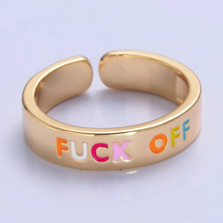 Gioiello regolabile aperto ad anello in oro Y2K per adolescenti, regalo O-2204 per la vendita all'ingrosso da parte di Aim Eternal