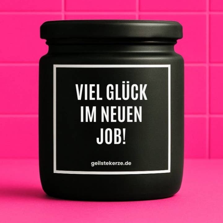 Vegan biologische kaars met spreuk – VEEL SUCCES IN JE NIEUWE BAAN. VERRADER voor wholesale door geilstekerze