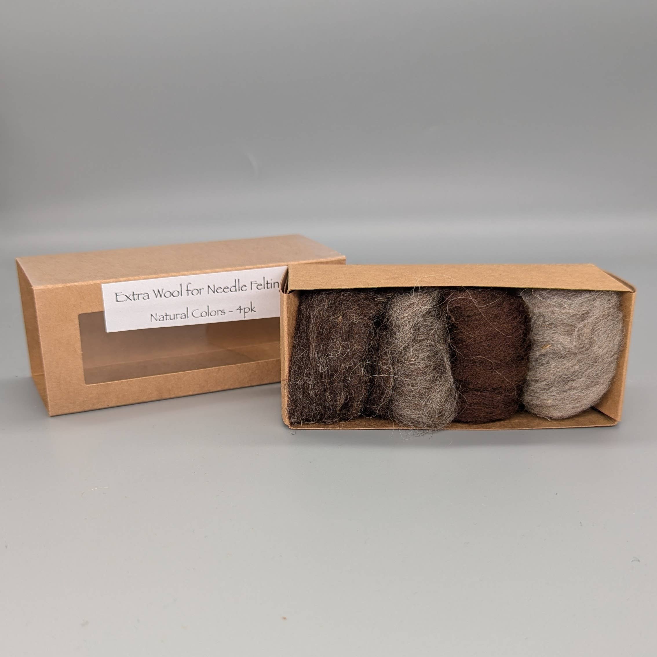 Wooliza Fiber Arts – wholesale Craft supplies – Small Size - Extra Wool Color Box- Five Color Options0
