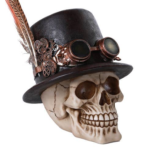 Pacific Trading - Wholesale Decorative Figurine - Steampunk Skull0